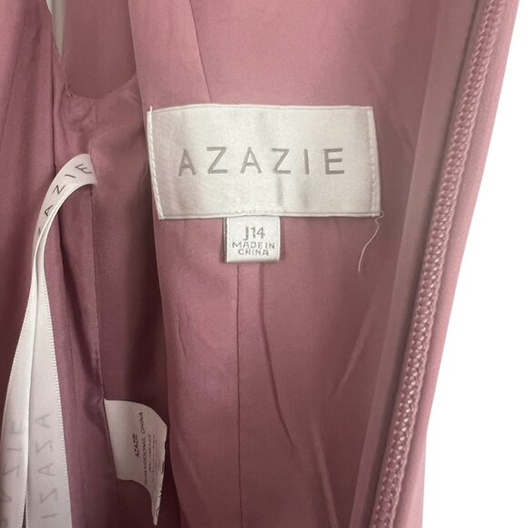 Azazie NWT Alexa Junior Bridesmaid‎ Dress Vintage Mauve Size J14 - Picture 4 of 4